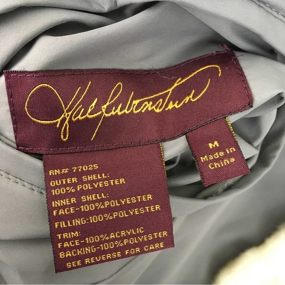 Hal Rubenstein gray leopard lined faux fur jacket Medium Penny Lane coat - Picture 3 of 14